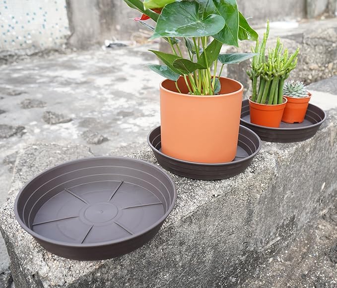LWALRS Plant Saucer 14 Inch 4 Pack 6 8 10 12 14 16 18 20 25, Plastic Plant Trays - Image 6