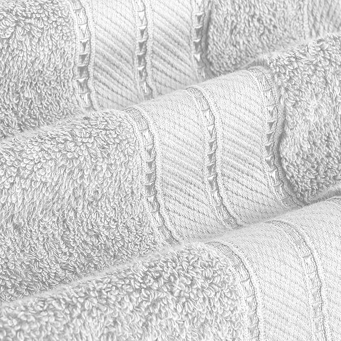 Modern Threads 4-Pack SpunLoft Bath Sheet Grey 35x66 - Image 4