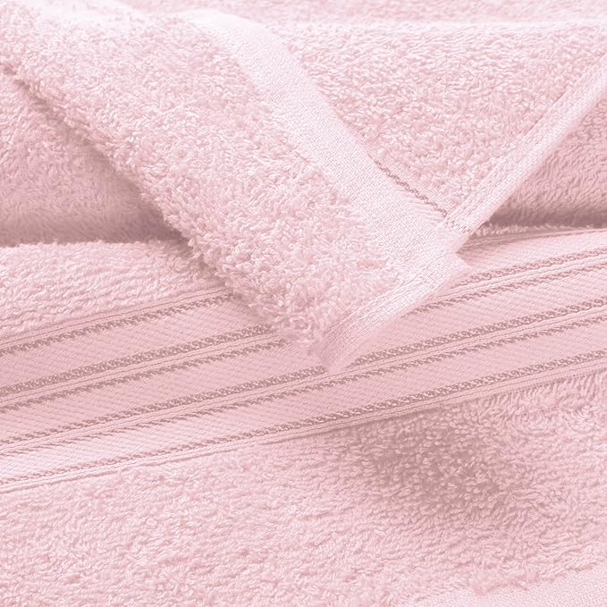 BOUTIQUO 100% Cotton 2 Pack Bath Towel Set 28x55 inches, Eco-Friendly Large - Image 2