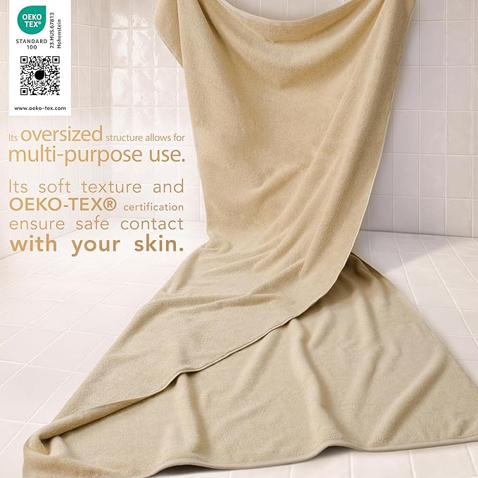 Cotton Paradise 100% Cotton 40x80 Oversized Bath Sheet, Extra Large Turkish - Image 3