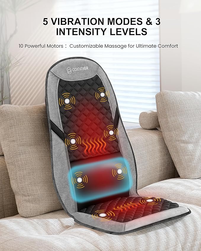 COMFIER Back Massager with Heat, Massage Chair Pad, Massage Seat Cushion with - Image 5