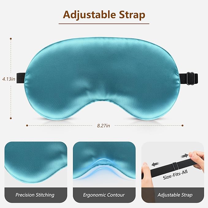 Sleep Mask Silk Eye Mask for Men Sleeping Mask, Adjustable Elastic Strap for - Image 6