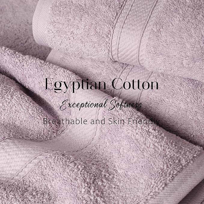 SUPERIOR Egyptian Cotton Pile Bath Towel Set of 2, Ultra Soft Luxury Towels - Image 5