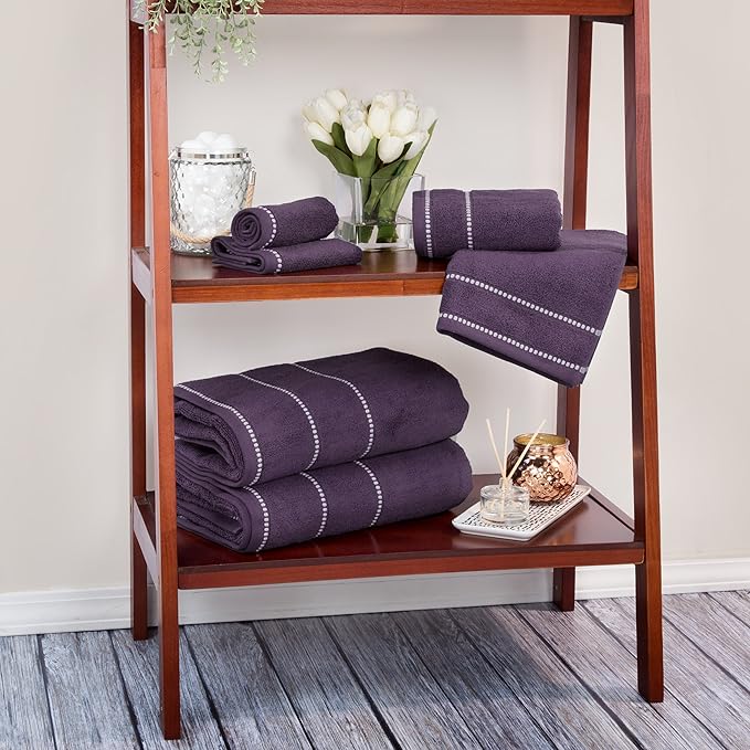 Lavish Home 6 Piece Bathroom Towels Set - Image 7