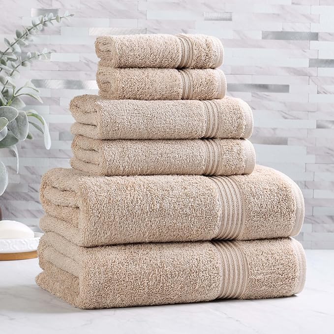 Superior Egyptian Cotton 6-Piece Towel Set, Bathroom Essentials, Towels - Image 2