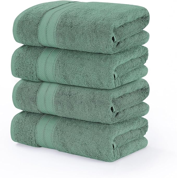 Modern Threads 4-Pack SpunLoft Bath Sheet White 35x70 by ModernThreads