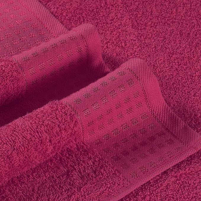 GLAMBURG 100% Cotton Ultra Soft 6 Pack Towel Set, Contains 2 Bath Towels 28x55 - Image 2