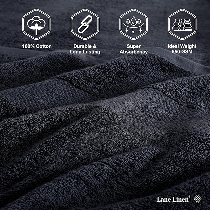 LANE LINEN Bath Towels 4 Pack - Image 6