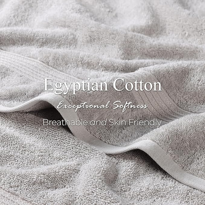 Superior Egyptian Cotton 9-Piece Towel Set, Guest Bath Decor Essentials - Image 7