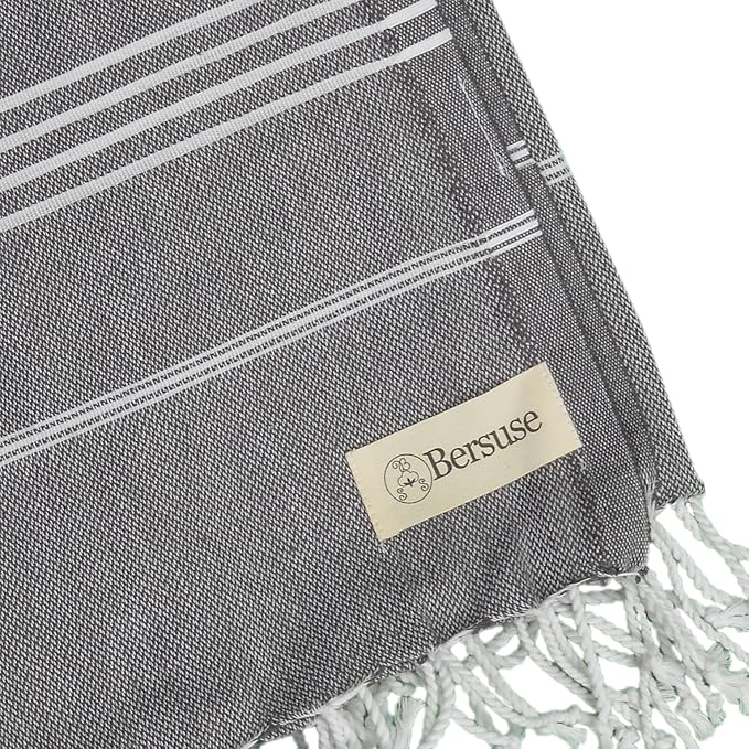 Bersuse Towels Anatolia XL Beach Blanket Throw Blanket Turkish Towel 100% - Image 6
