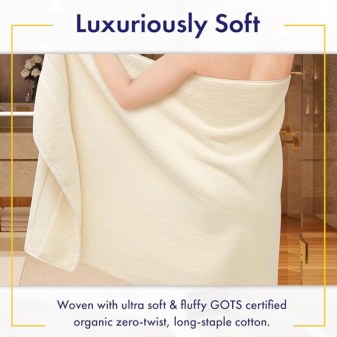 Alusa Home 100% Organic Zero-Twist Cotton Towels - Image 2