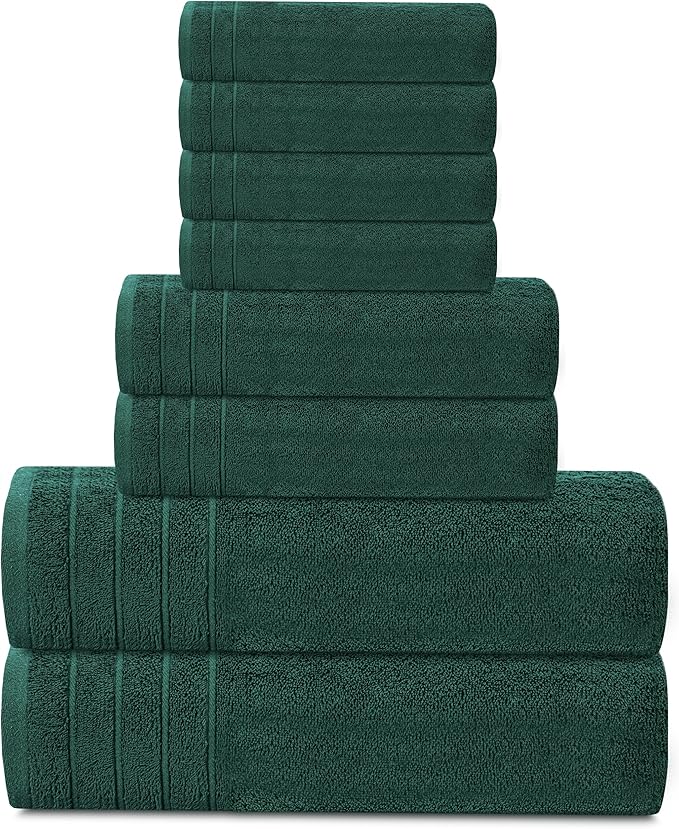 Tens Towels Pack of 8 Towels Set, 2 Extra Large Bath, 2 Hand, 4 Washcloths - Image 5