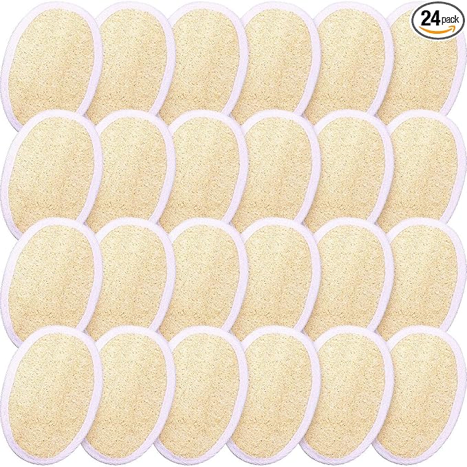 Boao 24 Pcs Loofah Pack Loofah Pads Bulk by Boao