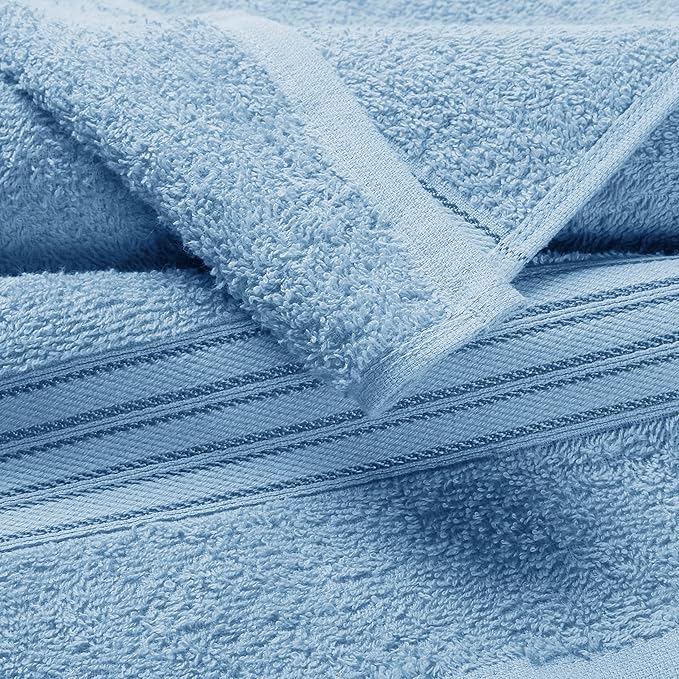 BOUTIQUO 6 Pack Cotton Towel Set, Contains 2 Bath Towels 28x55 inch, 2 Hand - Image 2