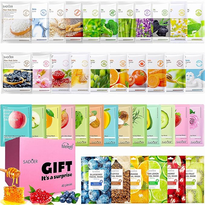 40 Pack Collagen Face Masks Skincare Bulk - Image 9