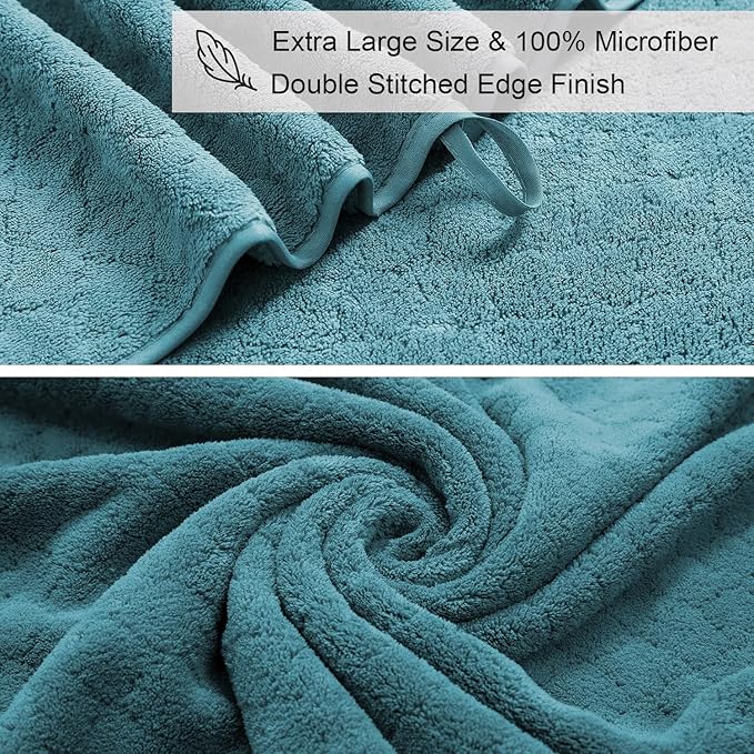 Ycosy 8-Piece Bath Towels Set, 2 Oversized Large Bath Towels Sheet, 2 Hand - Image 7
