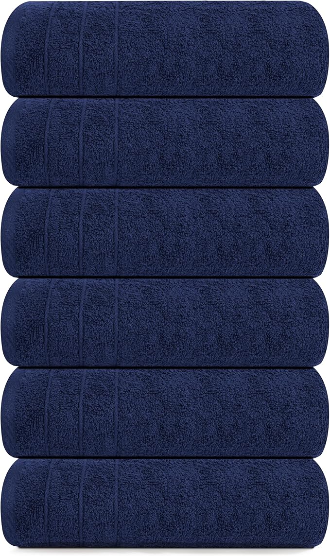 Tens Towels Pack of 6 Hand Towels, 100% Cotton, Lighter Weight, Quick to Dry - Image 8