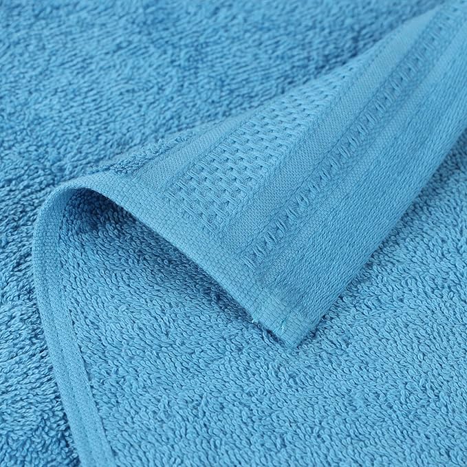 Superior Honeycomb 100% Cotton 500 GSM 12 Piece Bath Towel Set, 6 Washcloths - Image 5