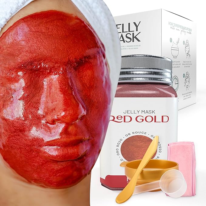 BRÜUN Jelly Mask Jar Red Gold Lactic AC AHA Peel-Off Face Care Rubber Mask | 23 by BR%C3%9CUNBeauty