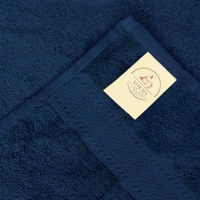 Large Bath Towels Pack of 6 – 24" x 50", 100% Cotton Terry – Soft, Quick-Dry & - Image 6