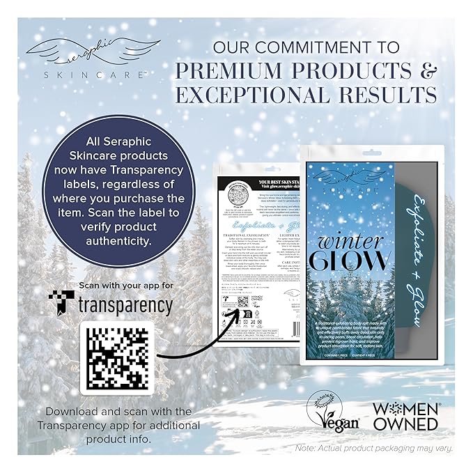 Seraphic Skincare Winter Glow Premium Exfoliating Mitt - Image 6