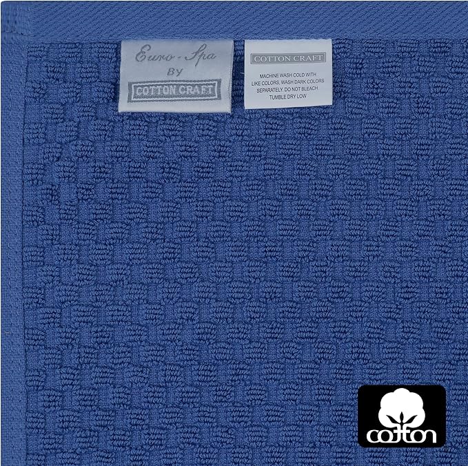COTTON CRAFT Waffle 6 Piece Towel Set - Image 8