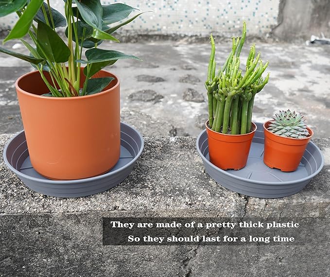 LWALRS Plant Saucer 14 Inch 2 Pack 6 8 10 12 14 16 18 20 25, Plastic Plant Trays - Image 5