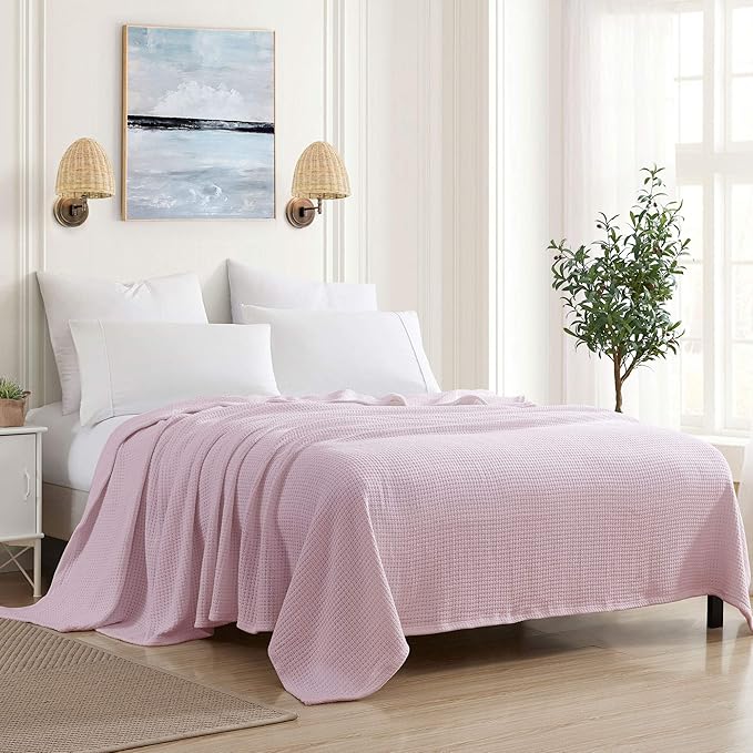 Sweet Home Collection 100% Fine Cotton Blanket Luxurious Weave Stylish Design by SweetHomeCollection