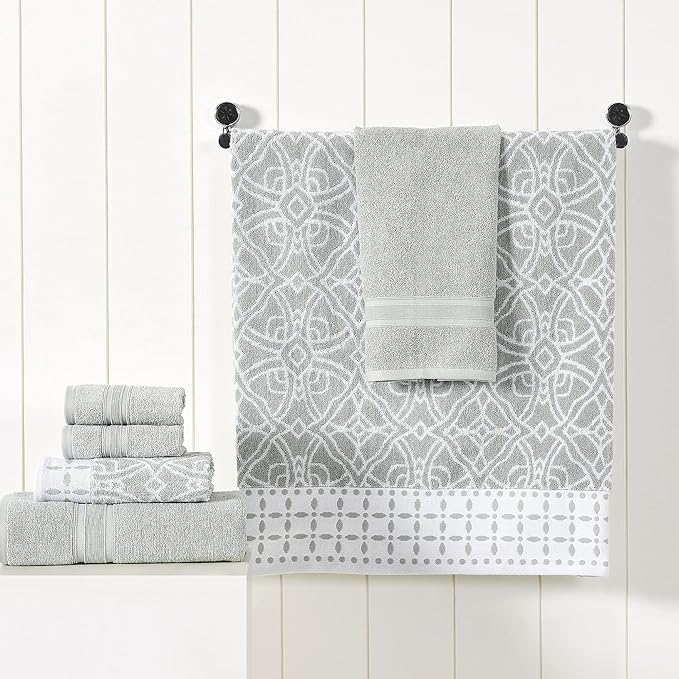 Modern Threads Monroe 6-Piece 100% Cotton Towel Set – Reversible Yarn Dyed - Image 2