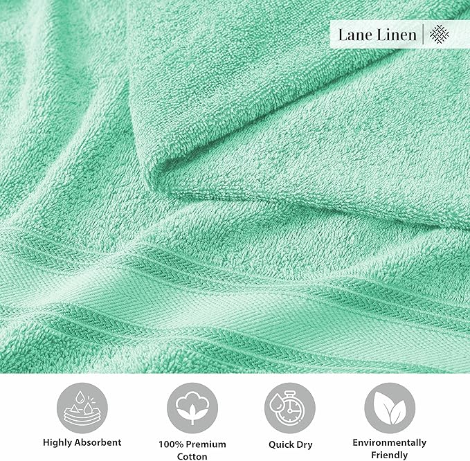 LANE LINEN 100% Cotton Bath Towels Set of 4 - Image 5