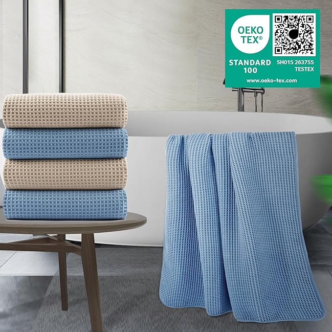 POLYTE 430 GSM Microfiber Oversize Quick Dry Lint Free Bath Towel, 60 x 30 in - Image 3