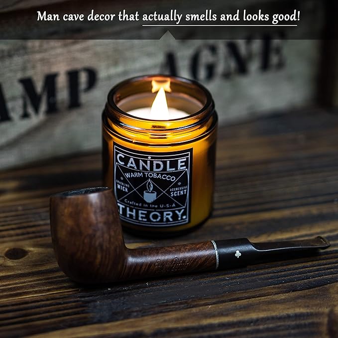 Candle Theory Man Cave Stuff Men 4oz Candles Set of 3, Crackling Woodwick - Image 2