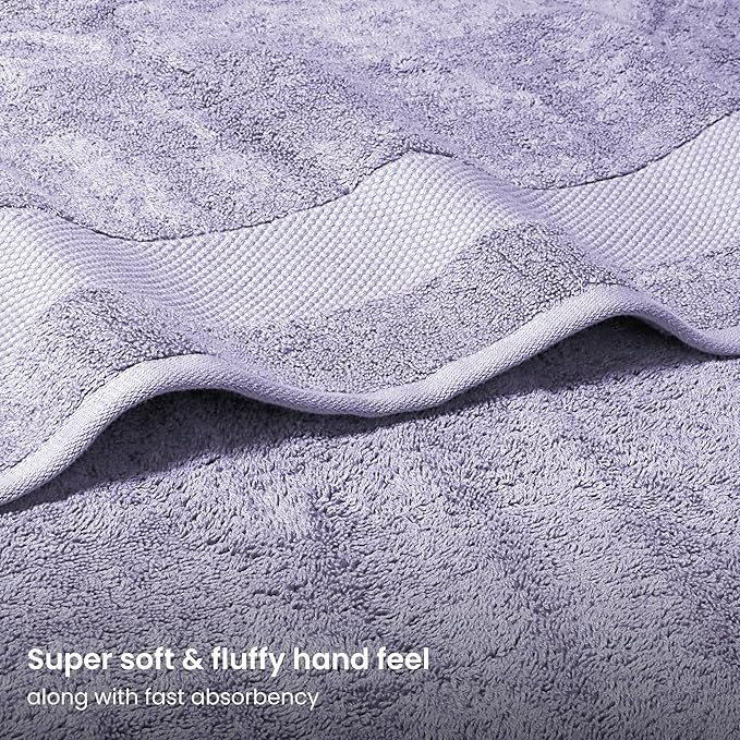 BIOWEAVES 100% Organic Cotton Bath Sheet Set of 2 | Soft Oversized Bath Towels - Image 3
