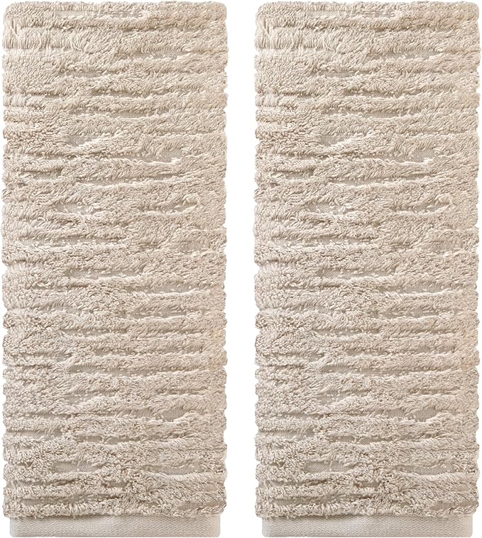 SKL Home CloudSoft Cotton Luxury 2-Piece Hand Towel Set by SKLHomebySaturdayKnightLtd