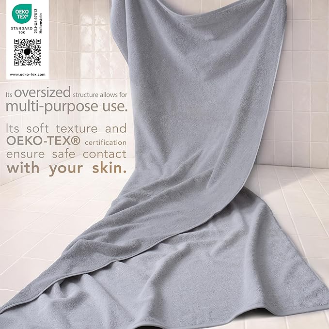 Cotton Paradise 100% Cotton 40x80 Oversized Bath Sheet, Extra Large Turkish - Image 3