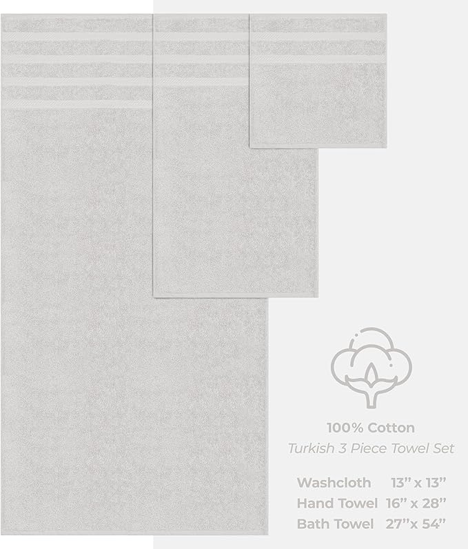 American Soft Linen Premium 3 Piece Towel Set, 1 Bath Towel 1 Hand Towel 1 - Image 4