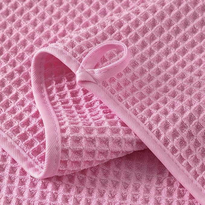 MICROFI New Microfiber Waffle Bath Towels, 2 Pieces, Fast Drying, Lint Free 430 - Image 3