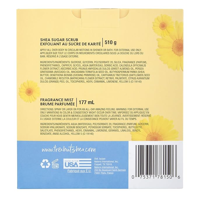 Tree Hut Dewy Daisy Gift Set, Exfoliating Body Scrub & Hydrating Body Spray - Image 2