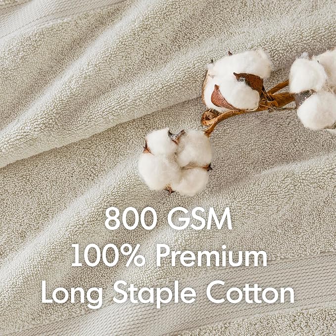 Madison Park 800GSM Bath Sheet Towel Oversized 34" x 68" 2 Pack 100% Cotton - Image 8