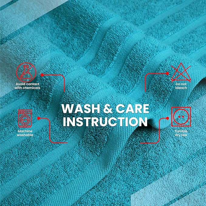 Infinitee Xclusives 100% Cotton Luxury Bath Towels Set of 2 - Image 6