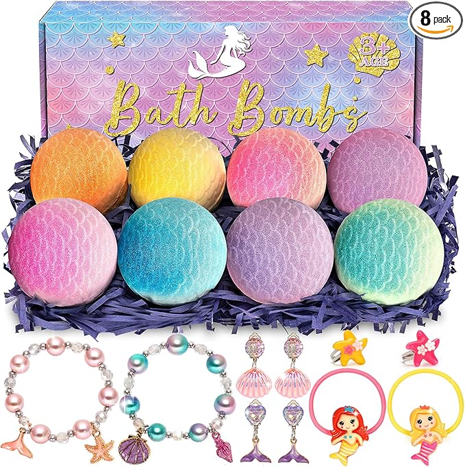 item_name - 8 Packs Mermaid Bath Bombs by Duchong