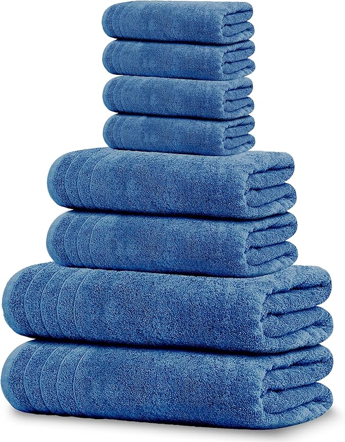 Tens Towels Pack of 8 Towels Set, 2 Extra Large Bath, 2 Hand, 4 Washcloths by TensTowels