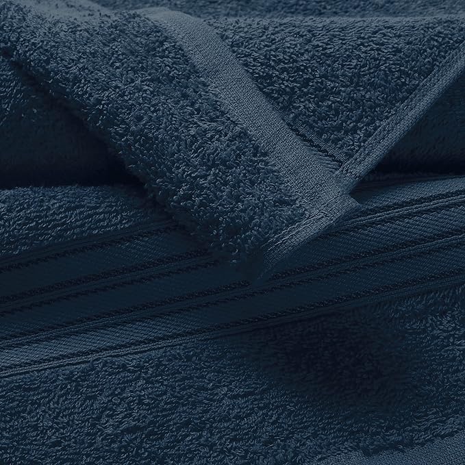 BOUTIQUO Ultra Soft 3 Pack Cotton Towel Set, Contains a Bath Towels 28x55 inch - Image 2