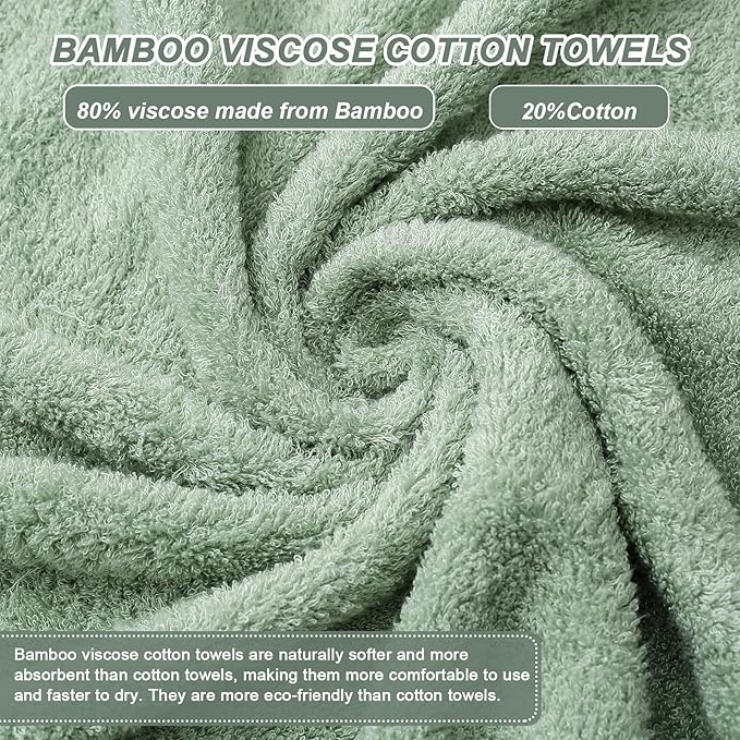 Aibaser Bath Towels, 27x54inch - Image 3