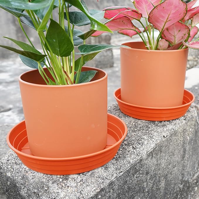 LWALRS Plant Saucer 14 Inch 2 Pack 6 8 10 12 14 16 18 20 25, Plastic Plant Trays - Image 5
