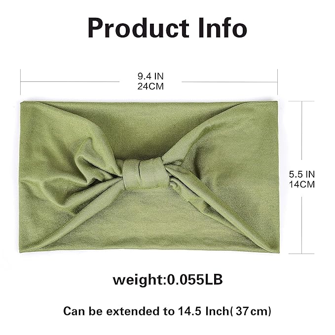 GiLi 6 Pack Wide Headbands for Women Non Slip Soft Elastic Hair Bands Yoga - Image 2