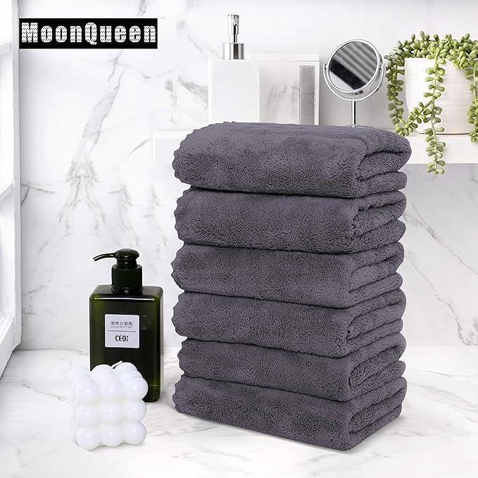 MOONQUEEN 6 Pack Premium Hand Towels - Image 5