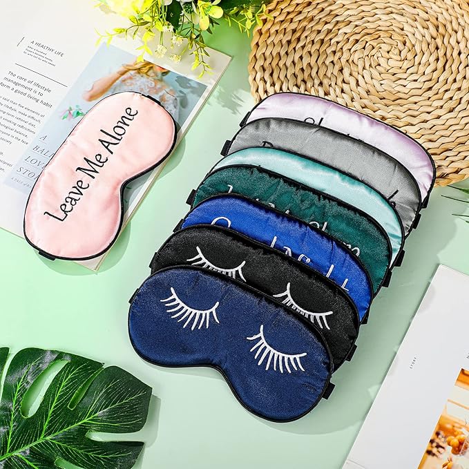 8 Pieces Funny Sleep Mask Silk Eye Mask - Image 7