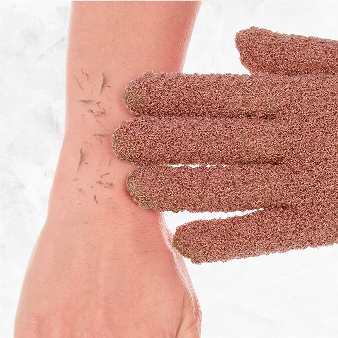 4 Pairs Exfoliating Gloves, 100% Nylon, Dual Texture Body Scrub - Image 5