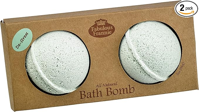 Fabulous Frannie De-Stress Natural, Handmade Bath Bomb Set, Rich in Essential by Fabulous+Frannie